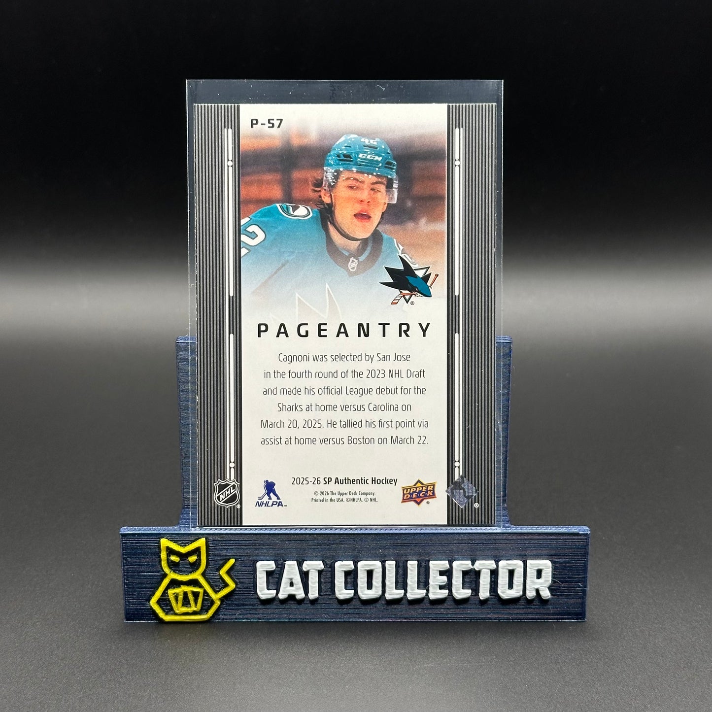 2025-26 UD SP Authentic LUCA CAGNONI #P-57 Pageantry RC