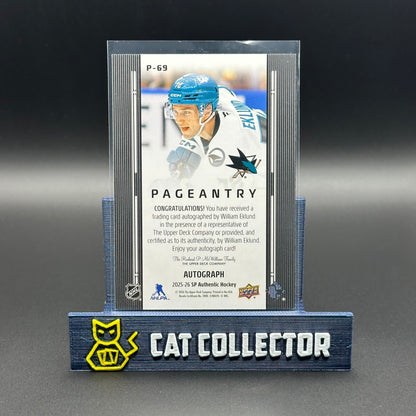 2025-26 UD SP Authentic WILLIAM EKLUND #P-69 Pageantry Auto