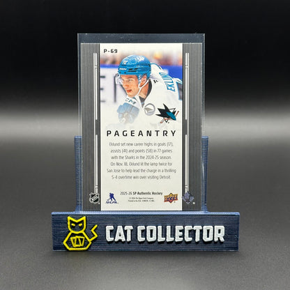2025-26 UD SP Authentic WILLIAM EKLUND #P-69 Pageantry