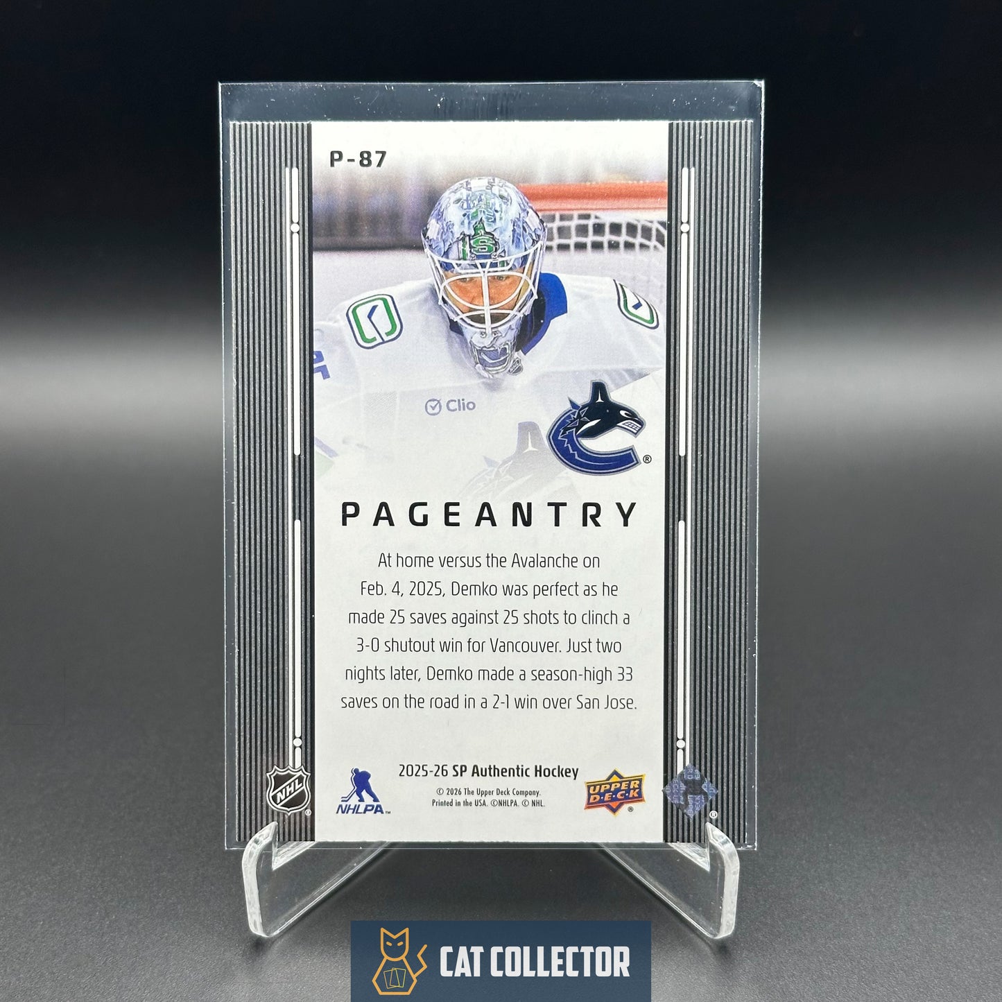 2025-26 UD SP Authentic THATCHER DEMKO #P-87 Pageantry