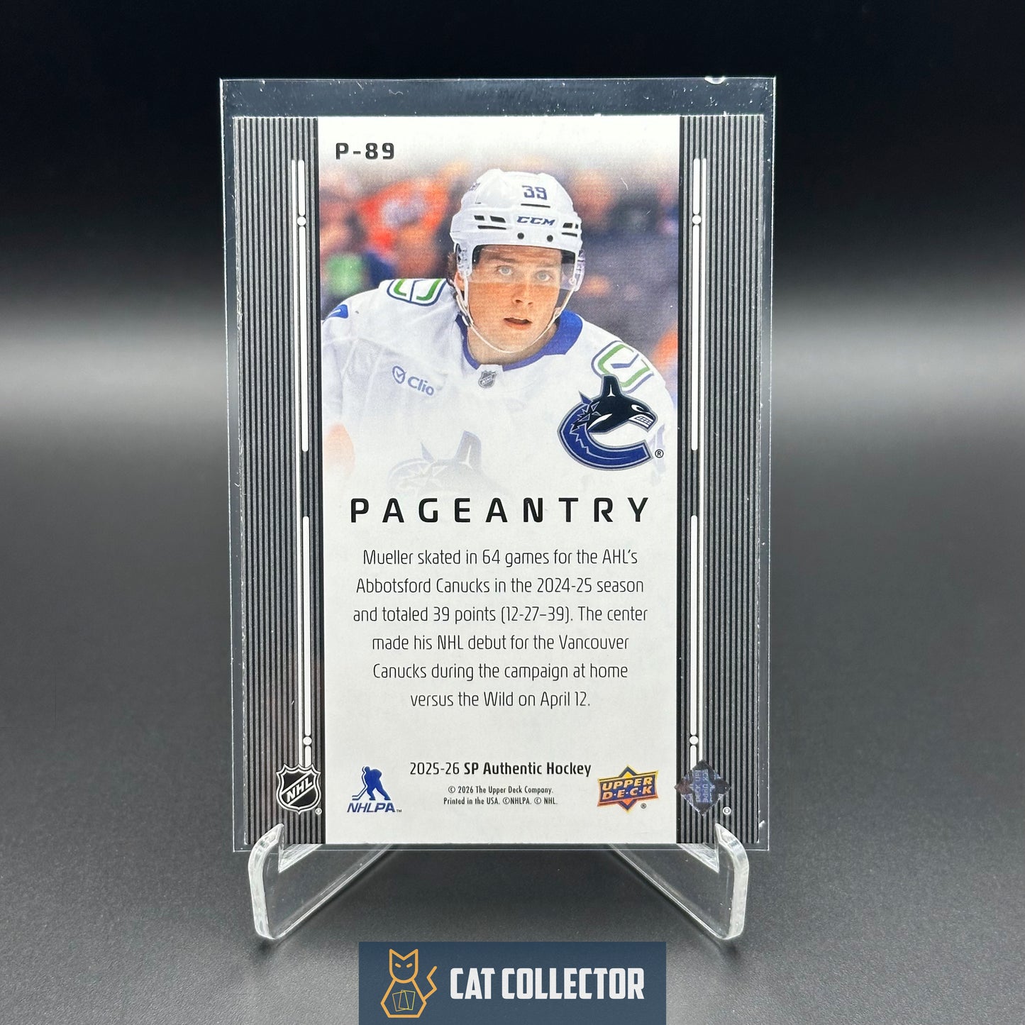 2025-26 UD SP Authentic TY MUELLER #P-89 Pageantry RC