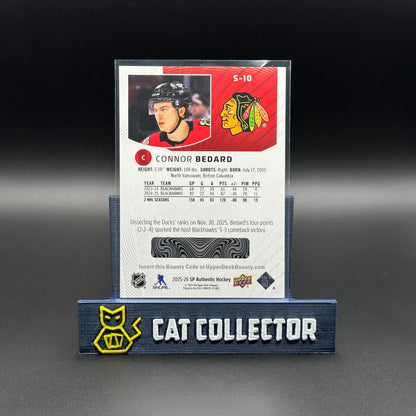 2025-26 UD SP Authentic CONNOR BEDARD #S-10 Spectrum FX Bounty UNSCRATCHED
