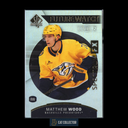 2025-25 UD SP Authentic MATTHEW WOOD #S-80 Future Watch Spectrum FX Level 2 Bounty RC UNSCRATCHED