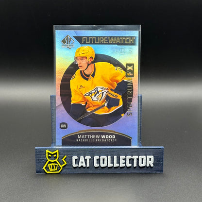 2025-25 UD SP Authentic MATTHEW WOOD #S-80 Future Watch Spectrum FX Level 2 Bounty RC UNSCRATCHED