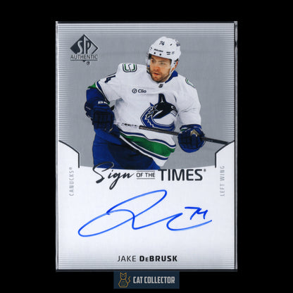 2025-26 UD SP Authentic JAKE DeBRUSK #SOTT-JD Sign of the times Auto