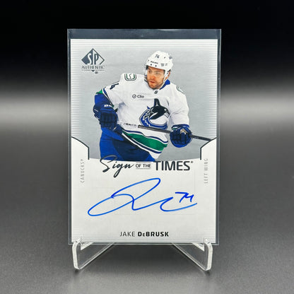 2025-26 UD SP Authentic JAKE DeBRUSK #SOTT-JD Sign of the times Auto