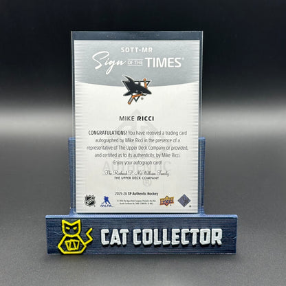 2025-26 UD SP Authentic MIKE RICCI #SOTT-MR Sign of the times Auto