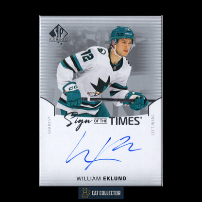 2025-26 UD SP Authentic WILLIAM EKLUND #SOTT-WE Sign of the times Auto