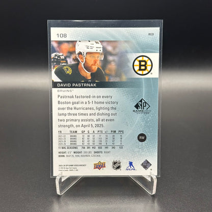 2025-26 Upper Deck SP Game Used DAVID PASTRNAK #108 Red