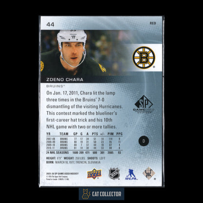 2025-26 Upper Deck SP Game Used ZDENO CHARA #44 Red