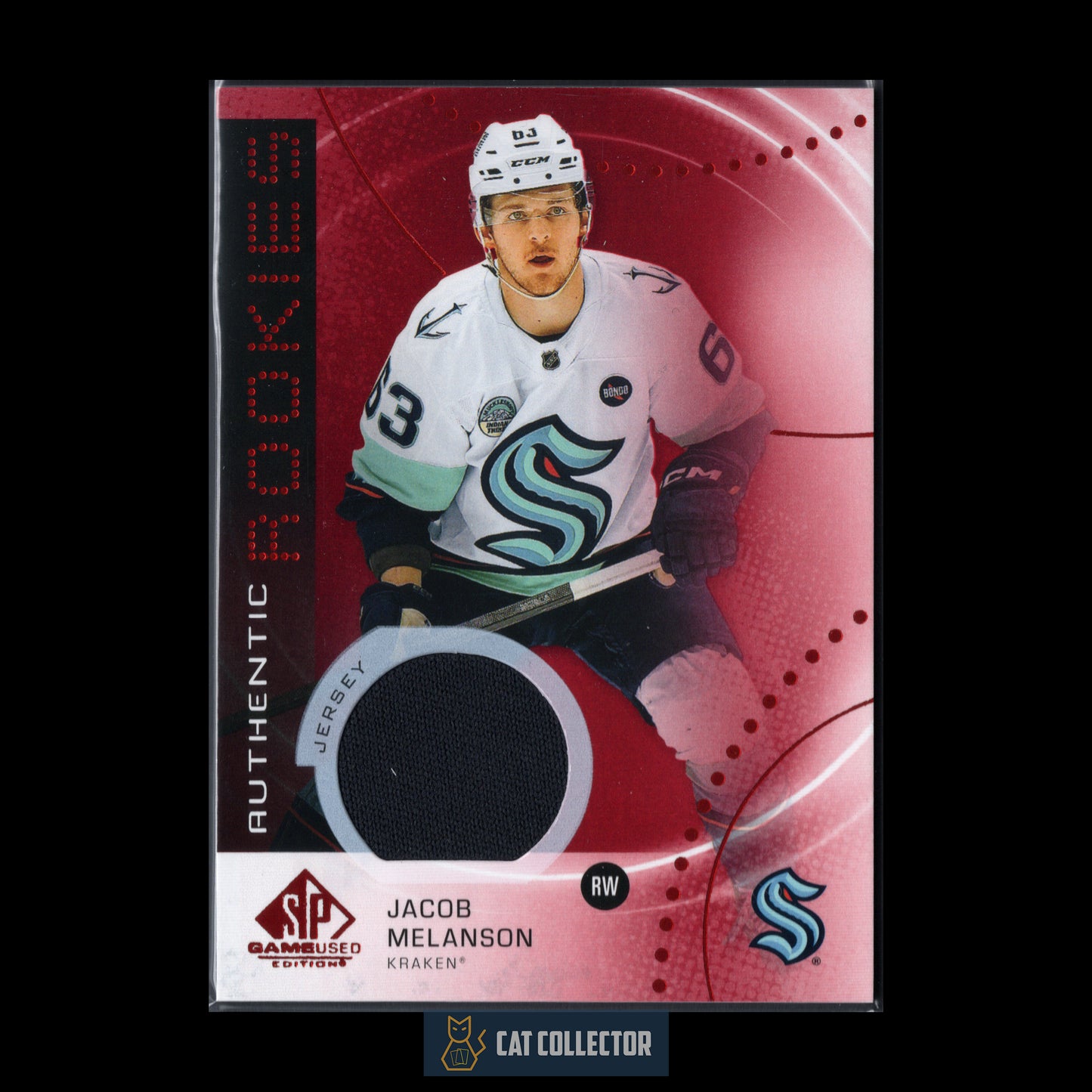 2025-26 Upper Deck SP Game Used JACOB MELANSON #AR-JM Red Jersey RC