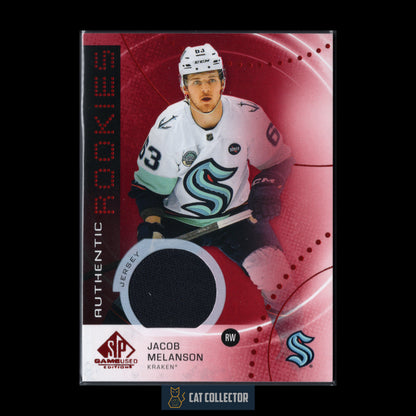 2025-26 Upper Deck SP Game Used JACOB MELANSON #AR-JM Red Jersey RC