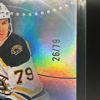 2025-26 UD SP Game Used MICHAEL CALLAHAN #AR-MC Authentic Rookie Rainbow RC /79
