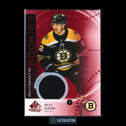 2025-26 Upper Deck SP Game Used RILEY DURAN #AR-RD Authentic Rookie Red Jersey RC