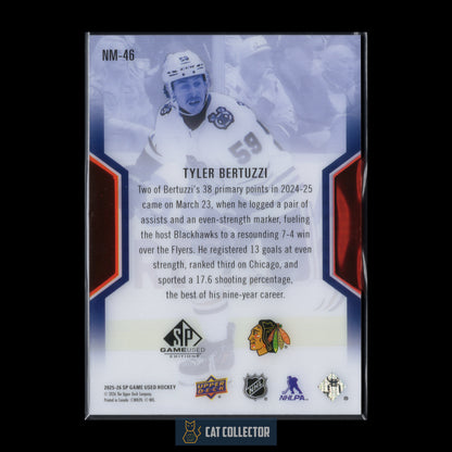 2025-26 Upper Deck SP Game Used TYLER BERTUZZI #NM-46 NHL Masters /299