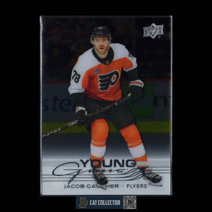 2025-26 UD Series 1 JACOB GAUCHER #225 Young guns Clear Cut Rookie RC