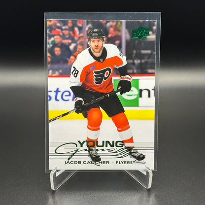 2025-26 UD Series 1 JACOB GAUCHER #225 Young Guns Holiday RC