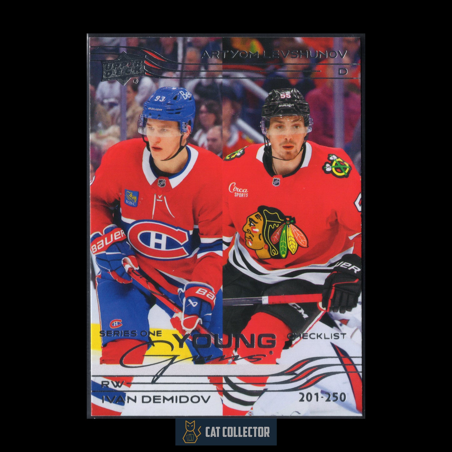 2025-26 Upper Deck Series 1 IVAN DEMIDOV / ARTYOM LEVSHUNOV #250 Young guns Checklist RC
