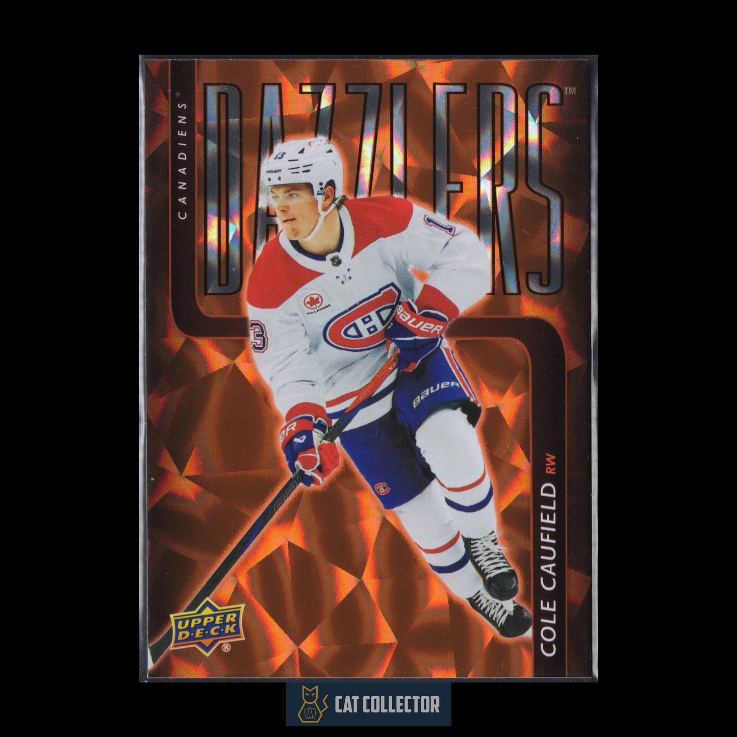 2025-26 Upper Deck Series 1 COLE CAUFIELD #DZ-13 Dazzlers Orange