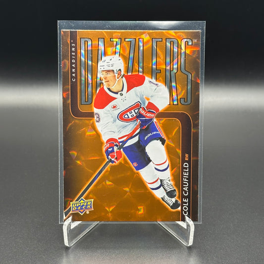 2025-26 Upper Deck Series 1 COLE CAUFIELD #DZ-13 Dazzlers Orange