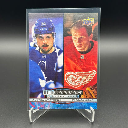 2025-26 Upper Deck Series 1, 2 et Extended UD CANVAS inserts ~ Vous CHOISISSEZ dans la liste!