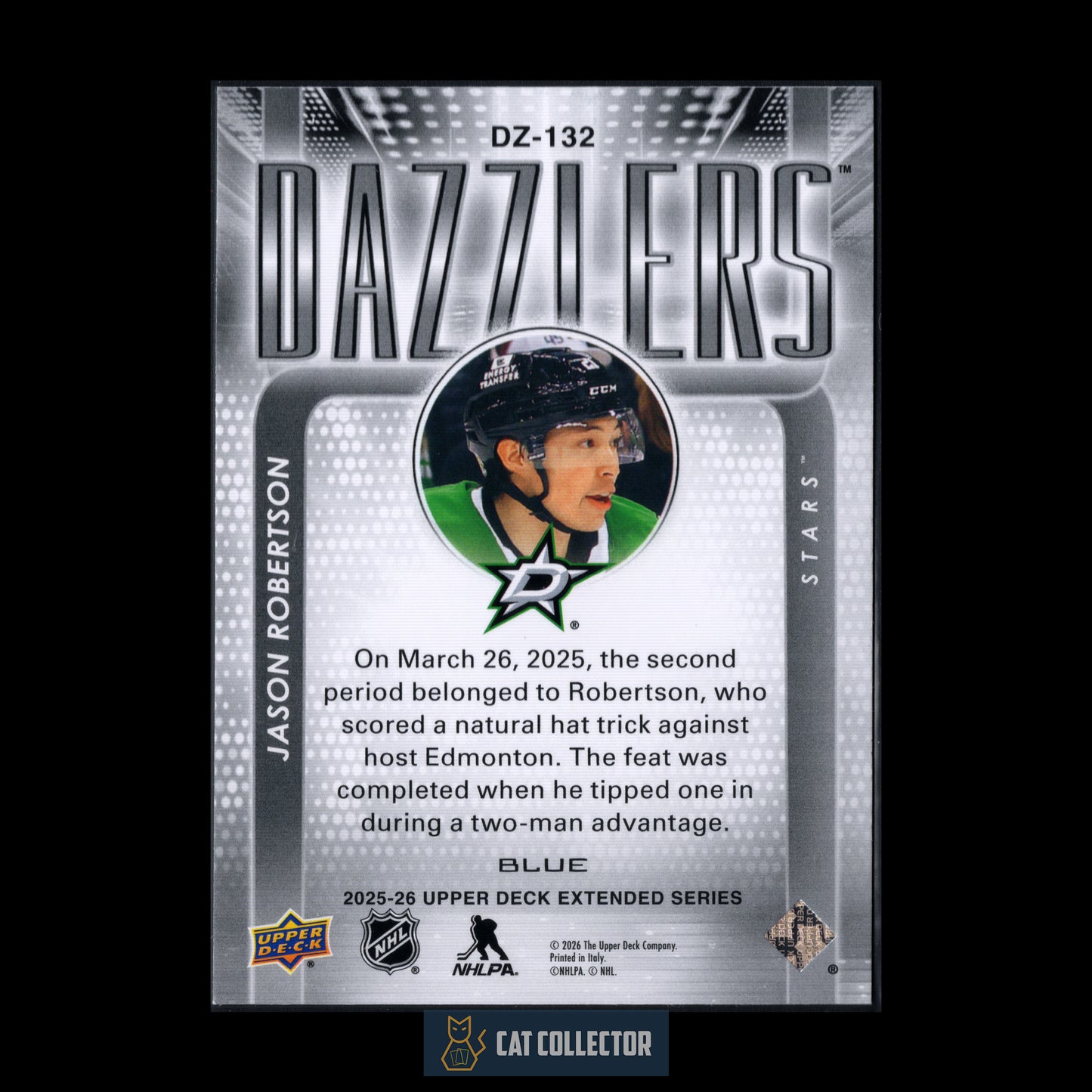 2025-26 Upper Deck Extended series JASON ROBERTSON #DZ-132 Dazzlers Blue