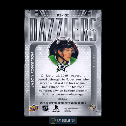 2025-26 Upper Deck Extended series JASON ROBERTSON #DZ-132 Dazzlers Pink