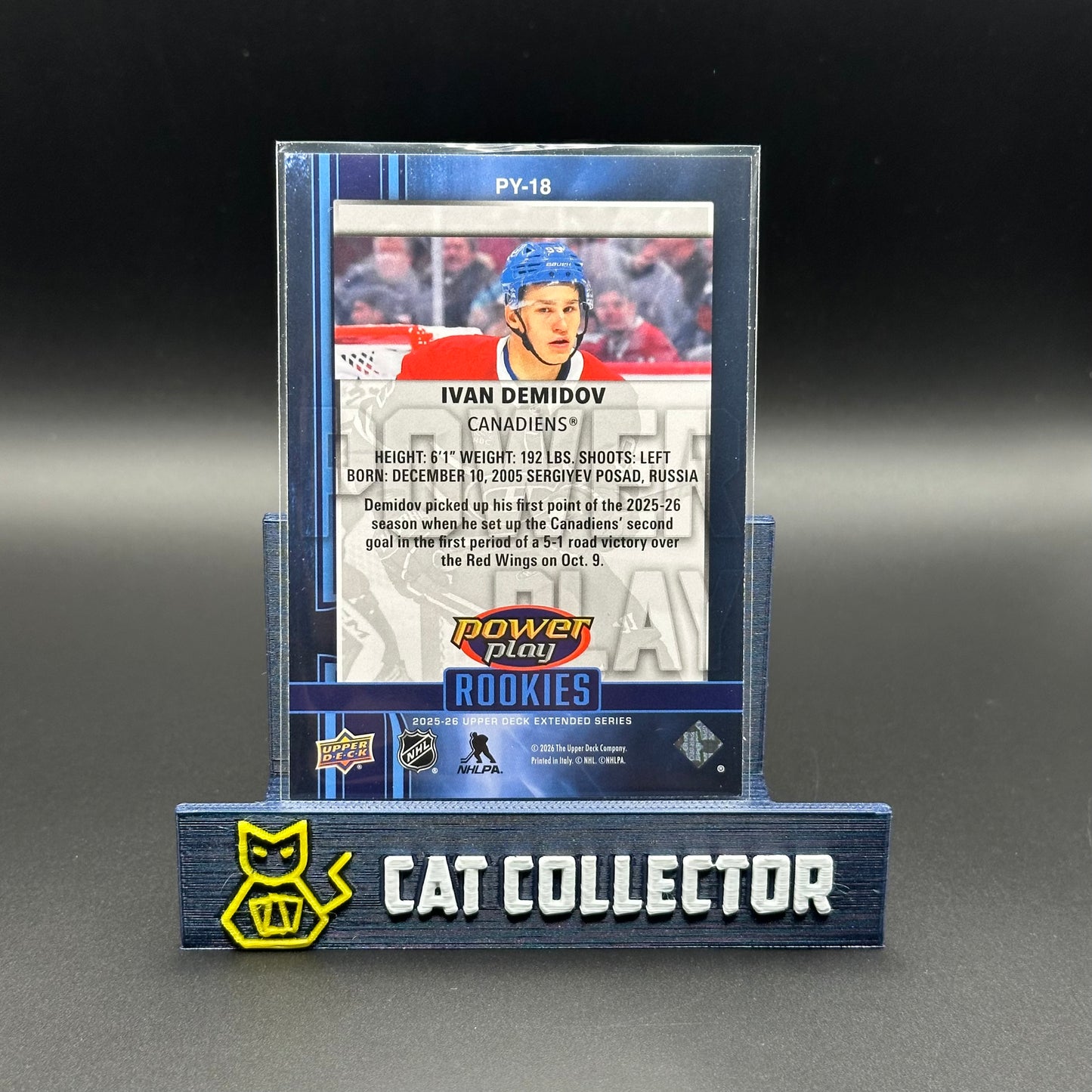 2025-26 UD Extended Series IVAN DEMIDOV #PY-18 Power Play Rookies RC