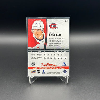 2025-26 Upper Deck Tim Hortons COLE CAUFIELD #22