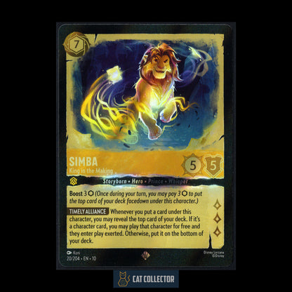 2025 Lorcana Whispers in the well SIMBA #20/204 Cold Foil Super Rare