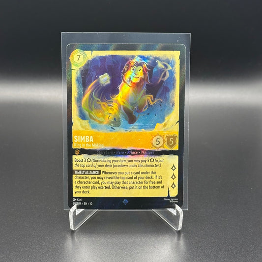 2025 Lorcana Whispers in the well SIMBA #20/204 Cold Foil Super Rare
