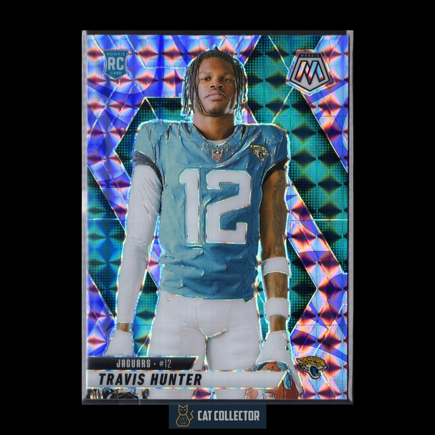 2025 Panini Mosaic TRAVIS HUNTER #279 Rookie Reactive Purple RC