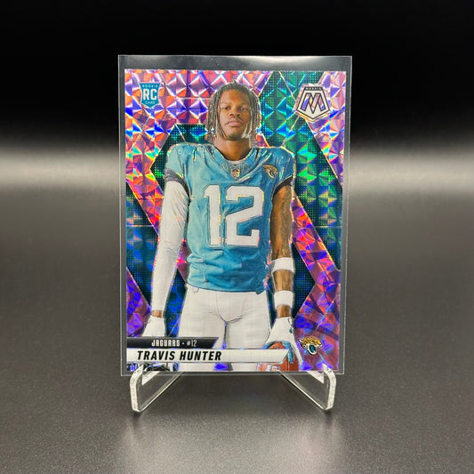 2025 Panini Mosaic TRAVIS HUNTER #279 Rookie Reactive Purple RC