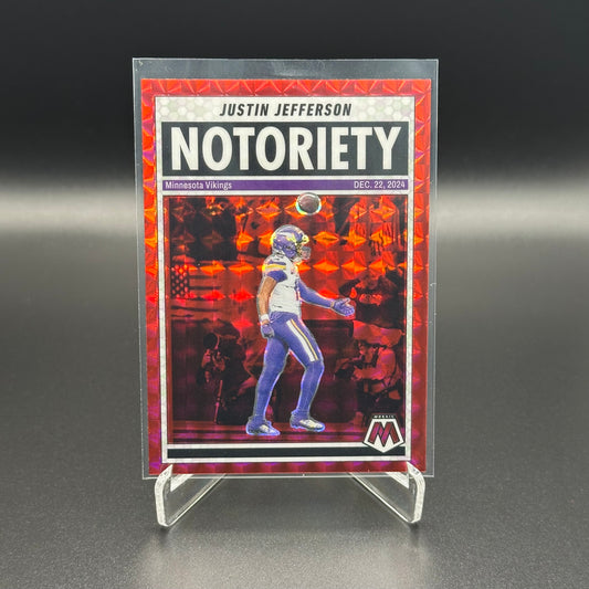 2025 Panini Mosaic JUSTIN JEFFERSON #6 Notoriety Red