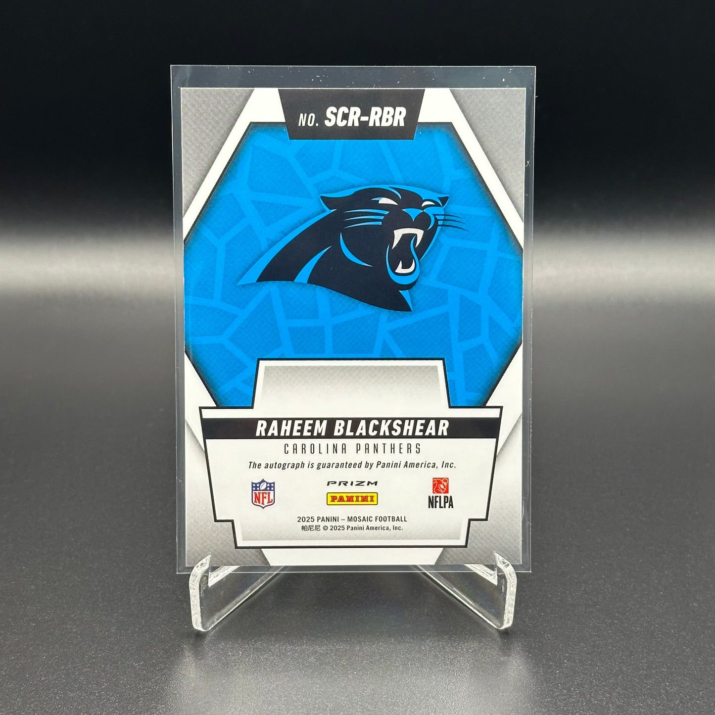 2025 Panini Mosaic RAHEEM BLACKSHEAR #SCR-RBR Scripts Auto Silver