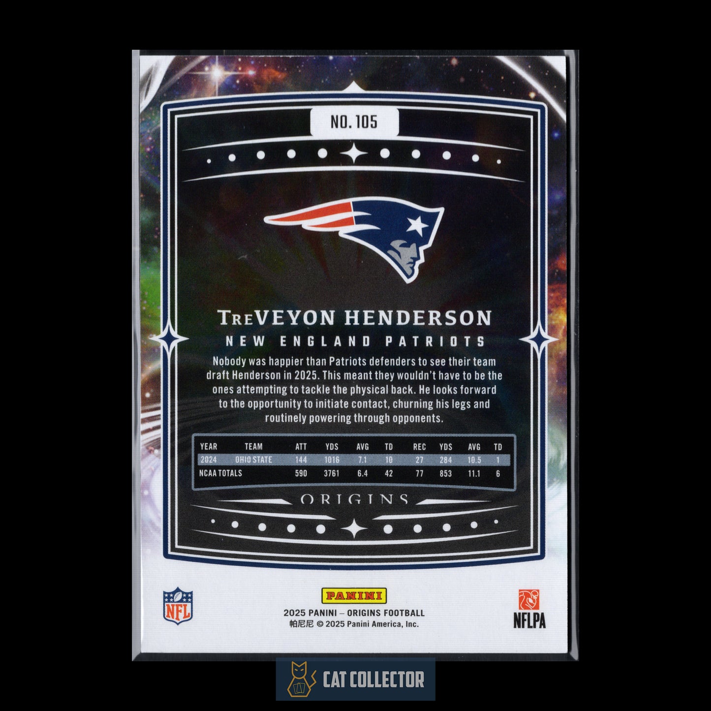 2025 Panini Origins TREVEYON HENDERSON #105 Rookie RC