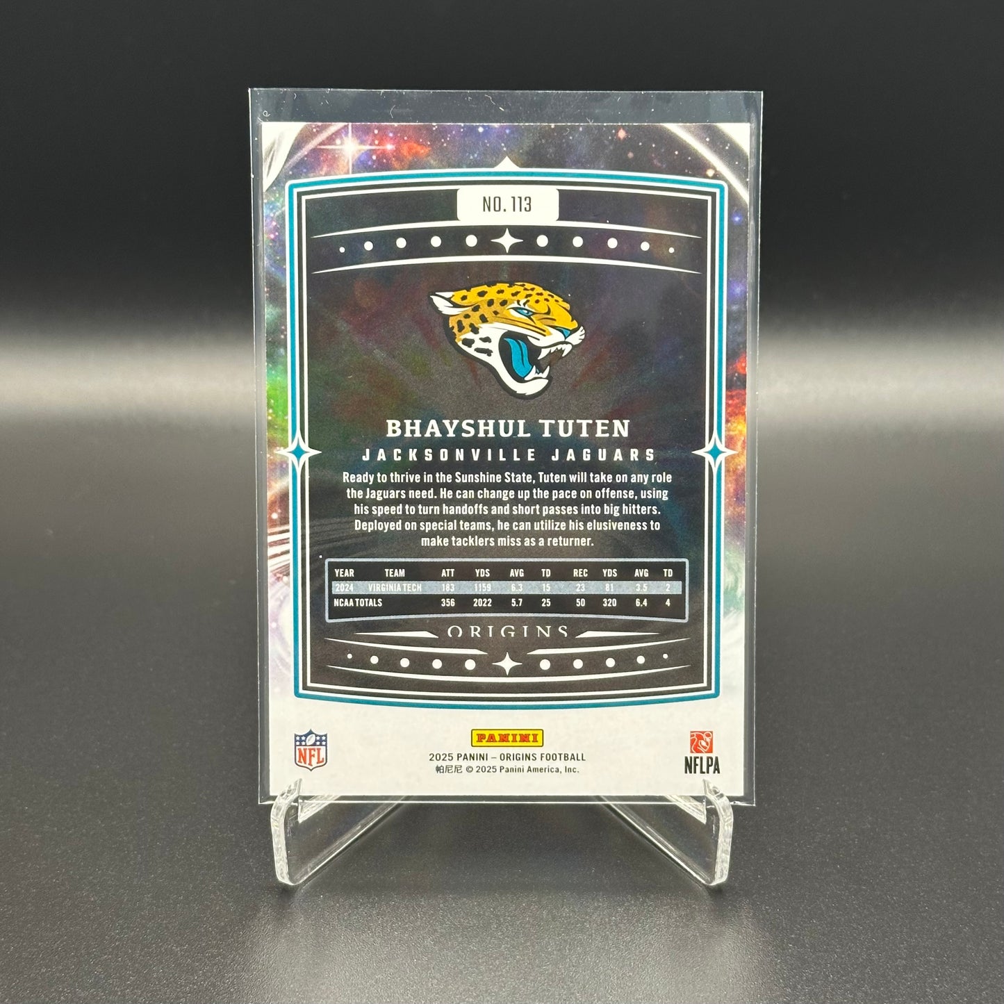 2025 Panini Origins BHAYSHUL TUTEN #113 Rookie Holo Blue RC /199