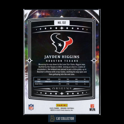 2025 Panini Origins JAYDEN HIGGINS #132 Rookie Orange /249 RC
