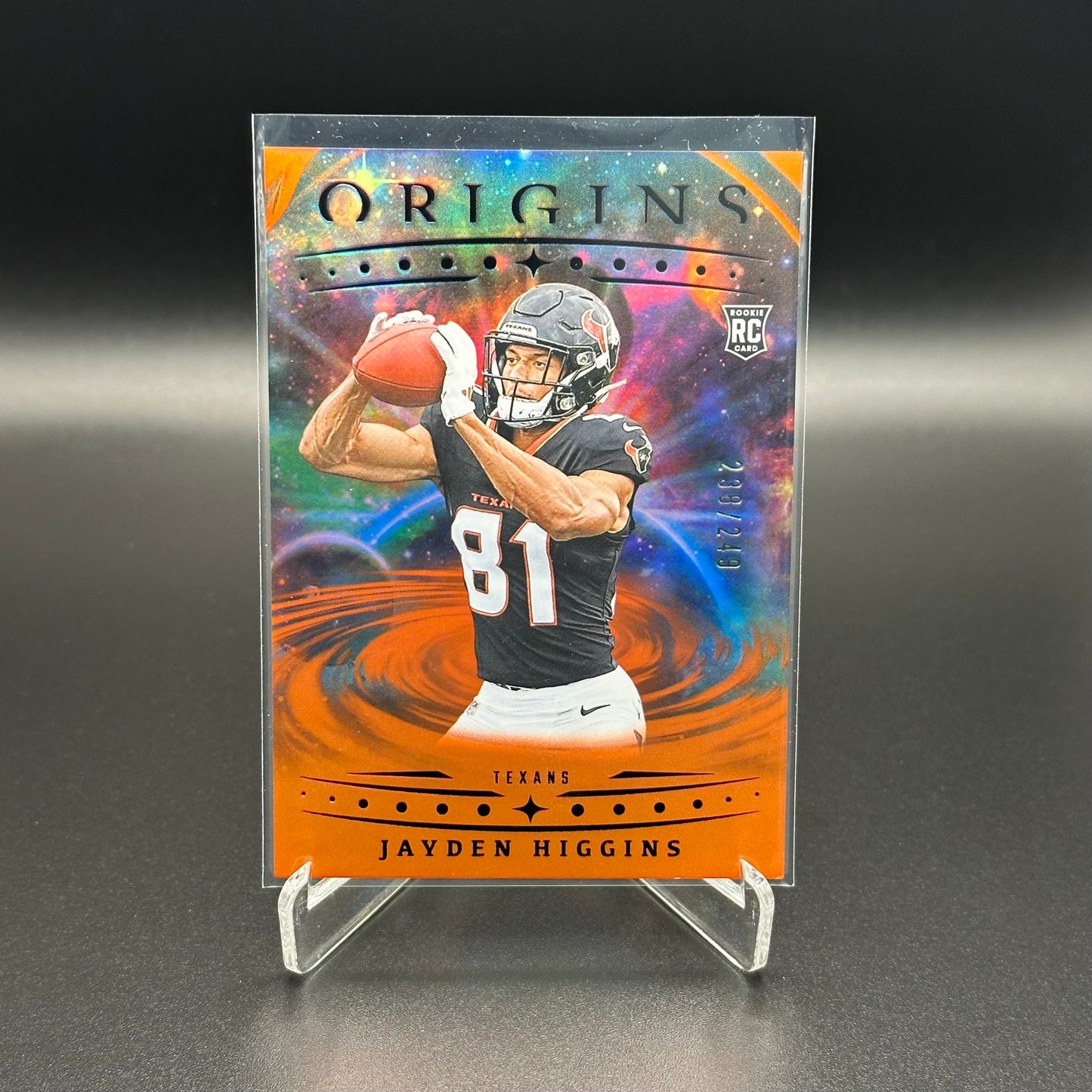2025 Panini Origins JAYDEN HIGGINS #132 Rookie Orange /249 RC