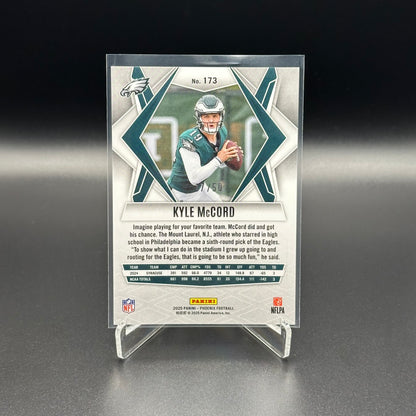 2025 Panini Phoenix KYLE MCCORD #173 Rookie Teal Mojo /50 RC
