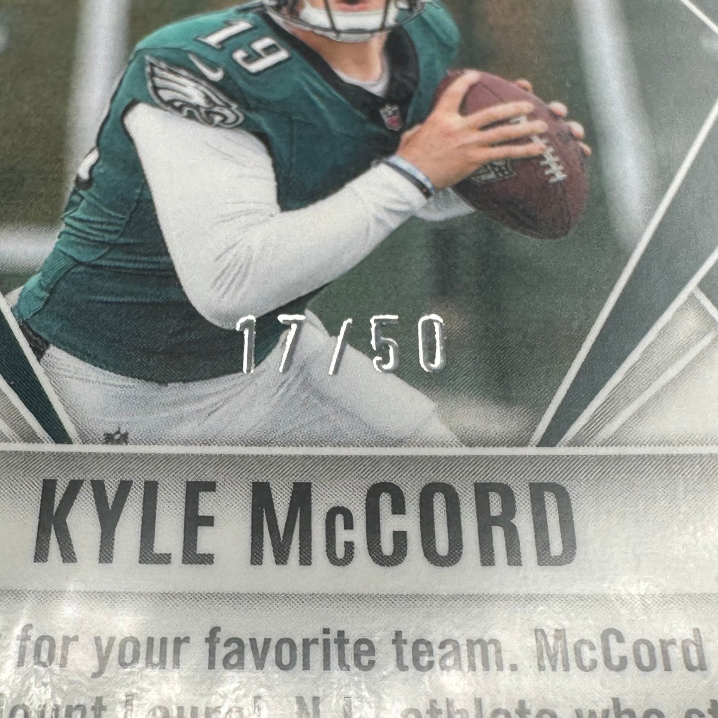 2025 Panini Phoenix KYLE MCCORD #173 Rookie Teal Mojo /50 RC