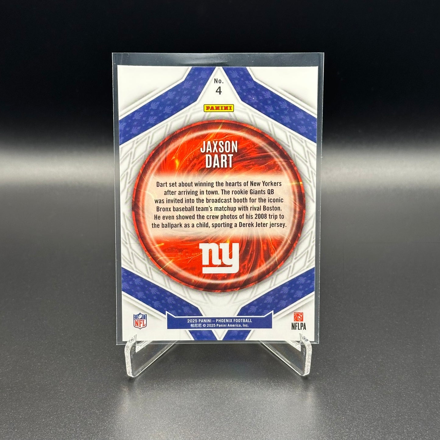 2025 Panini Phoenix JAXSON DART #4 Paragon Rookie RC