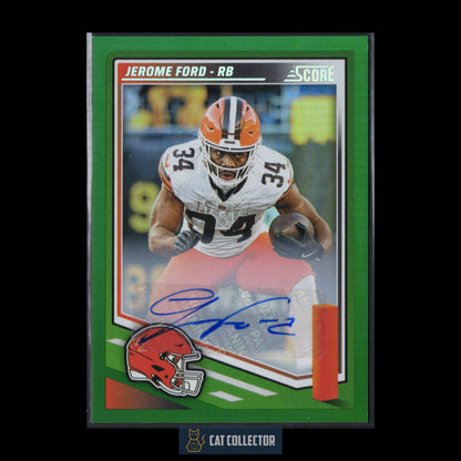 2025 Panini Score JEROME FORD #255 Green Auto