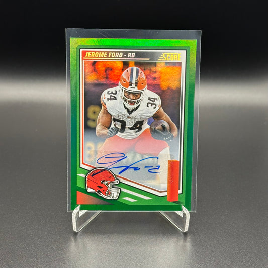 2025 Panini Score JEROME FORD #255 Green Auto