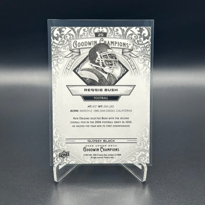2025 Upper Deck Goodwin Champions REGGIE BUSH #25 Glossy Black