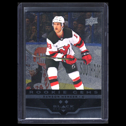 2021-22 UD Extended DAWSON MERCER #BD-22 Black Diamond Rookie Gems - NJ Devils