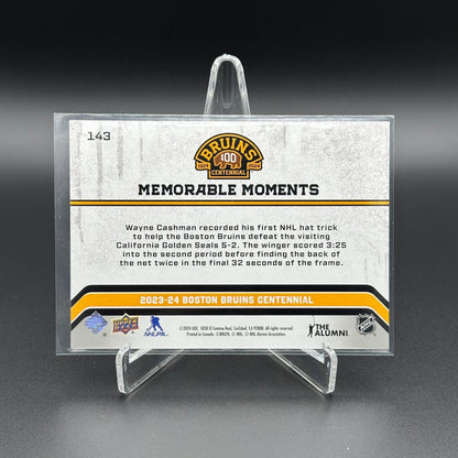 2023-24 UD Boston Bruins Centennial CASHMAN'S FIRST HAT TRICK #143