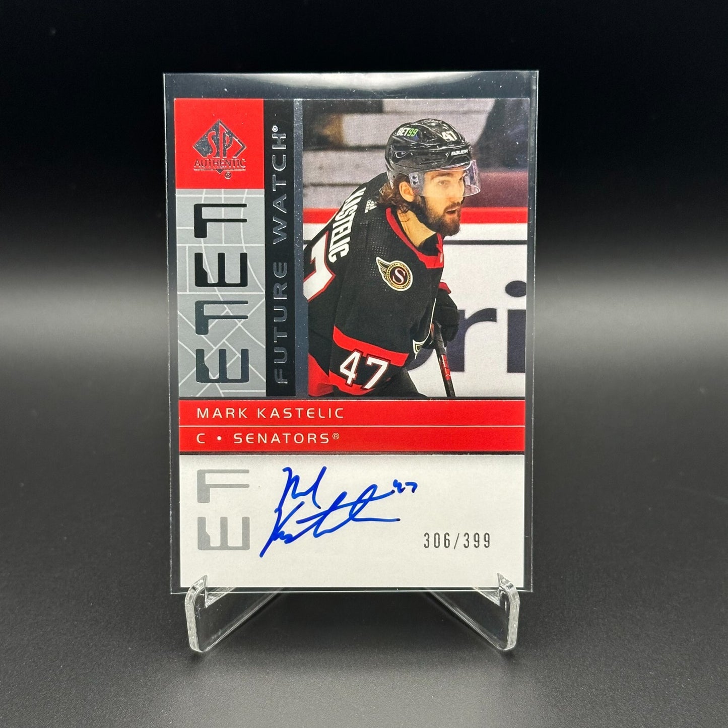 2022-23 UD SP Authentic MARK KASTELIC #RFWA2-MK Retro Future Watch AUTO /399