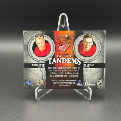 2024-25 UD Exquisite GORDIE HOWE/TED LINDSAY #ET-HL Tandems Silver Spectrum /25