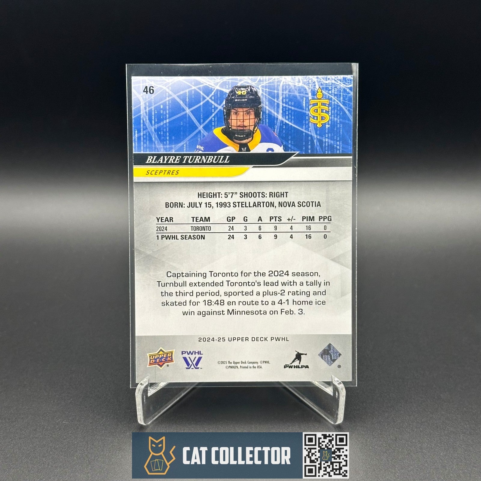 2024-25 UD PWHL BLAYRE TRUNBULL #46 Deluxe /250 - Toronto Sceptres